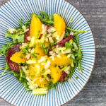 Beets Orange and Arugula in a Salad Bowl