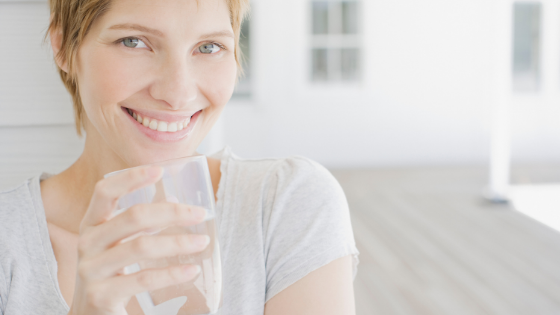 Woman Drinking Water during Intermittent Fasting