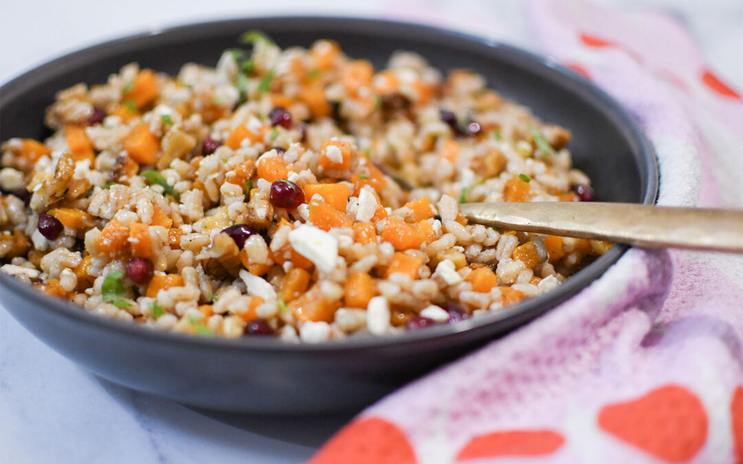 Ultimate Healthy Comfort: Recipe for Barley, Butternut Squash and Walnuts